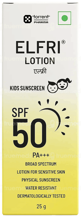 Elfri Spf 50 Pa+++ Kids Sunscreen Lotion 25Gm
