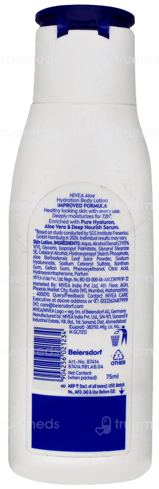 Nivea Aloe Hydration New 72h Moisture Body Lotion 75ml