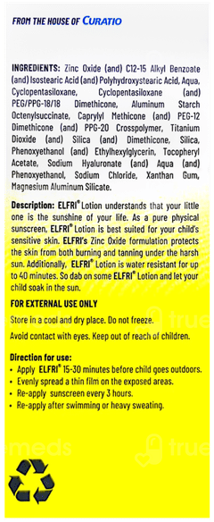 Elfri Spf 50 Pa+++ Kids Sunscreen Lotion 60Gm