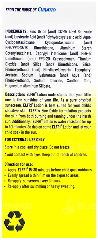 Elfri Spf 50 Pa+++ Kids Sunscreen Lotion 60Gm