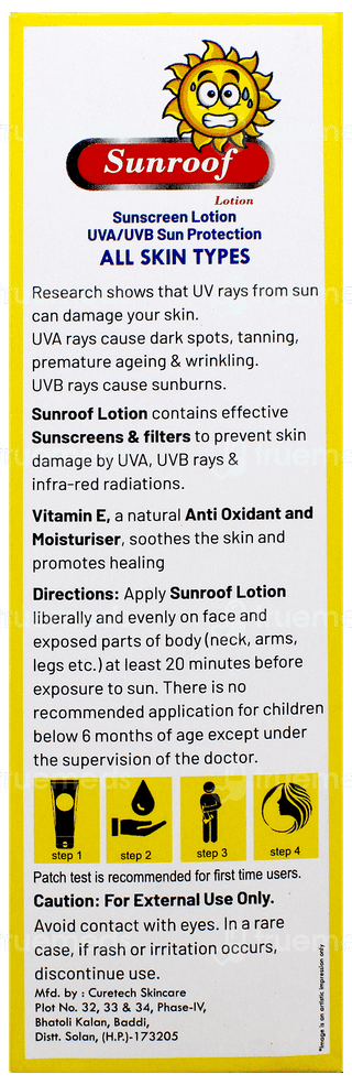 Sunroof Spf 50 New & Improved Sunscreen Lotion 100Ml