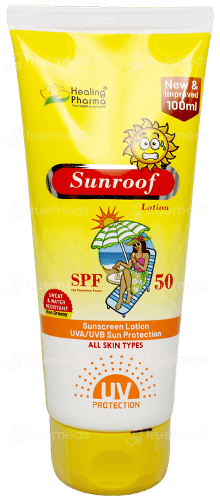 Sunroof Spf 50 New & Improved Sunscreen Lotion 100Ml