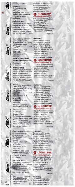 Alex Sugar Free Lozenges 10