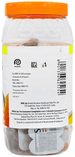Strepsils Medicated Throat Orange Lozenges 8