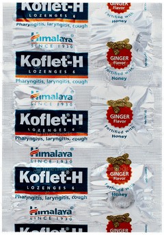 Himalaya Koflet H Ginger Flavor Lozenges 6