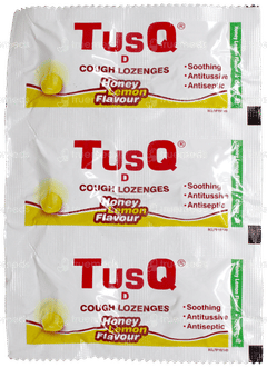 Tusq D Honey Lemon Flavour Lozenges 6 Tusq D Honey Lemon Flavour Lozenges 6