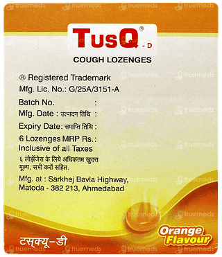 Tusq D Orange Flavour Lozenges 6