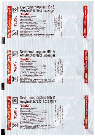 Tusq D Orange Flavour Lozenges 6