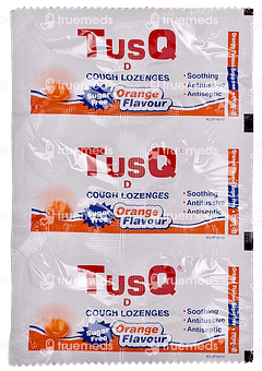 Tusq D Orange Flavour Sugar Free Lozenges 6