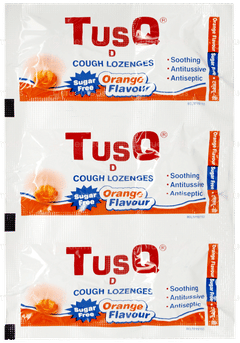 Tusq D Orange Flavour Sugar Free Lozenges 6