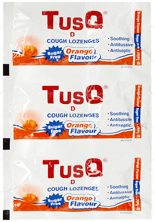 Tusq D Orange Flavour Sugar Free Lozenges 6