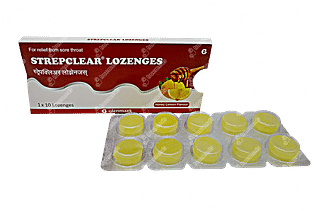 Strepclear Honey Lemon Lozenges 10