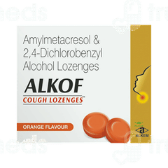 ALKOF ORANGE FLAVOUR COUGH LOZENGES 10