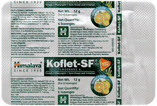 Himalaya Koflet Sf Orange Flavor Lozenges 6