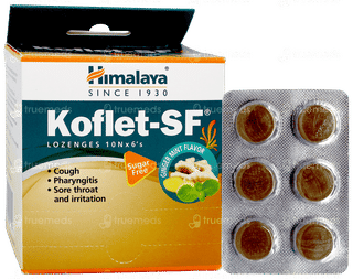 Himalaya Koflet Sf Ginger Mint Flavour Lozenges 6