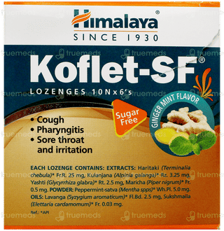 Himalaya Koflet Sf Ginger Mint Flavour Lozenges 6