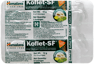 Himalaya Koflet Sf Ginger Mint Flavour Lozenges 6
