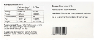 Aplovir Lemon Flavour Sugar Free Lozenges 10
