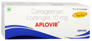 Aplovir Lemon Flavour Sugar Free Lozenges 10