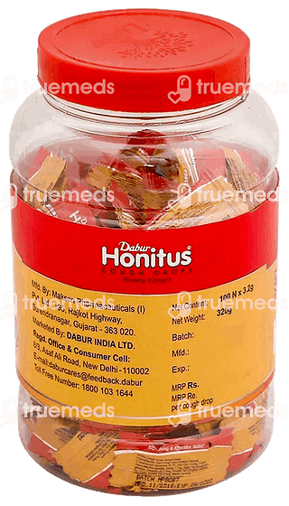 Dabur Honitus Ginger Honey Cough Drops 100