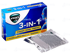 Vicks 3 In 1 Orange Menthol Lozenges 8
