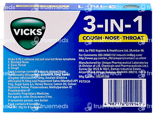 Vicks 3 In 1 Orange Menthol Lozenges 8