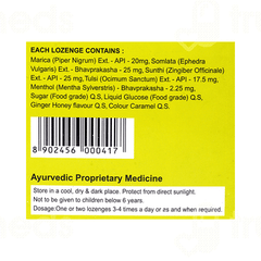 Sbl Stobal Ginger Honey & Tulsi 10 Pack Of 8 Lozenges
