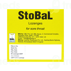 Sbl Stobal Ginger Honey & Tulsi 10 Pack Of 8 Lozenges