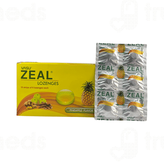 Vasu Zeal Pineapple Flavour Lozenges 60