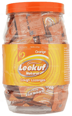 Leekuf Natural Orange Flavour Lozenges 150 Leekuf Natural Orange Flavour Lozenges 150