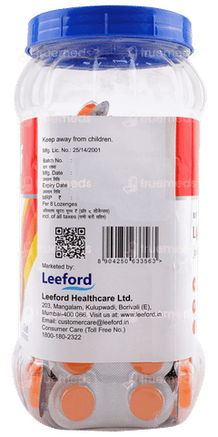 Leekuf Orange Flavour Lozenges Jar Of 22 Leekuf Orange Flavour Lozenges Jar Of 22