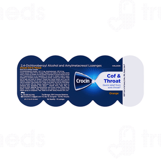 Crocin Cof And Throat Orange Lozenges 10