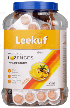 Leekuf Ginger Lemon Lozenges Jar Of 22