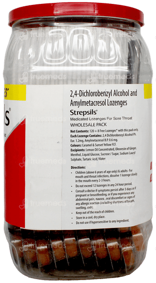 Strepsils Ginger & Lemon Medicated Lozenges 120 + 8 Free