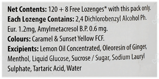 Strepsils Ginger & Lemon Medicated Lozenges 120 + 8 Free