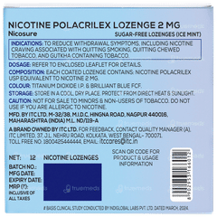 Nico Sure 2mg Ice Mint Nicotine Mini Lozenges 12