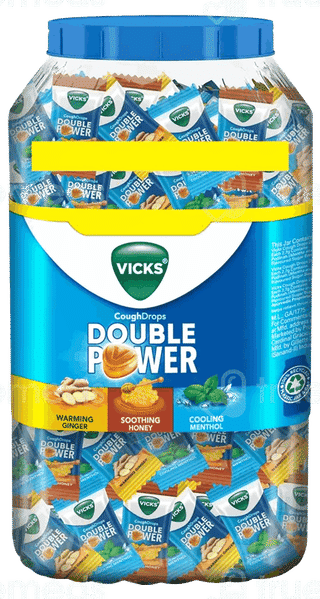 Vicks Double Power Ginger Honey Menthol Cough Drops 175+50 Free
