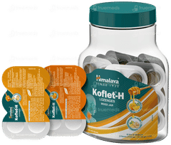 Himalaya Koflet H Orange + Ginger Flavour Mixed Jar 6 Blisters Of 10 Lozenges