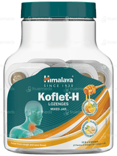 Himalaya Koflet H Orange + Ginger Flavour Mixed Jar 6 Blisters Of 10 Lozenges