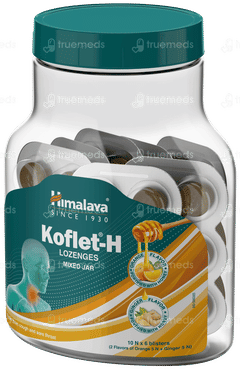 Himalaya Koflet H Orange + Ginger Flavour Mixed Jar 6 Blisters Of 10 Lozenges