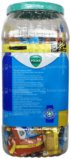 Vicks Cough Drops Double Power Warming Ginger Soothing Honey Cooling Menthol Lozenges 115 + 25 Free