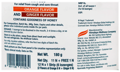 Himalaya Koflet H 6 Orange & 6 Ginger Flavor Mixed Jar Lozenges Strip 11+1 Free