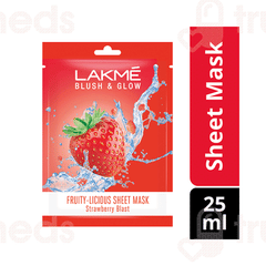 Lakme Blush And Glow Sheet Mask Strawberry Blast 25 ML
