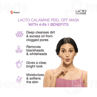 Lacto Calamine Peel Off Mask With Activated Charcoal And Vitamin E Mask 60 Gm