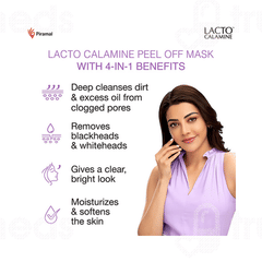 Lacto Calamine Peel Off Mask With Activated Charcoal And Vitamin E Mask 60 Gm