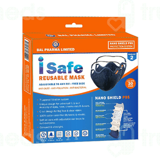 I Safe Nano Shield P95 Reusable Mask Pack Of 2