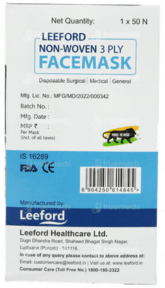 Leeford Non Woven 3 Ply Facemask 1