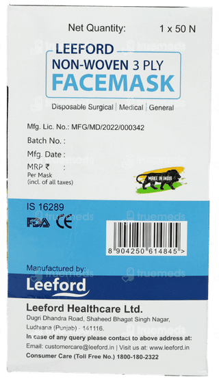 Leeford Non Woven 3 Ply Facemask 1