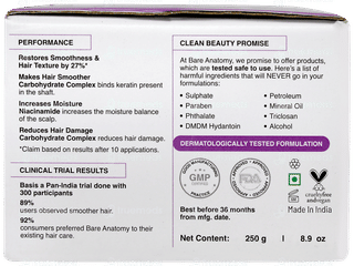 Bare Anatomy Expert Ultra Smoothing Hair Mask 250gm