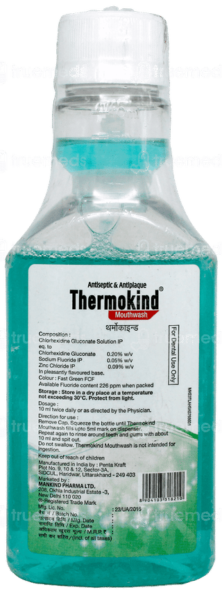 Thermokind Cool Mint Flavour Mouthwash 150Ml